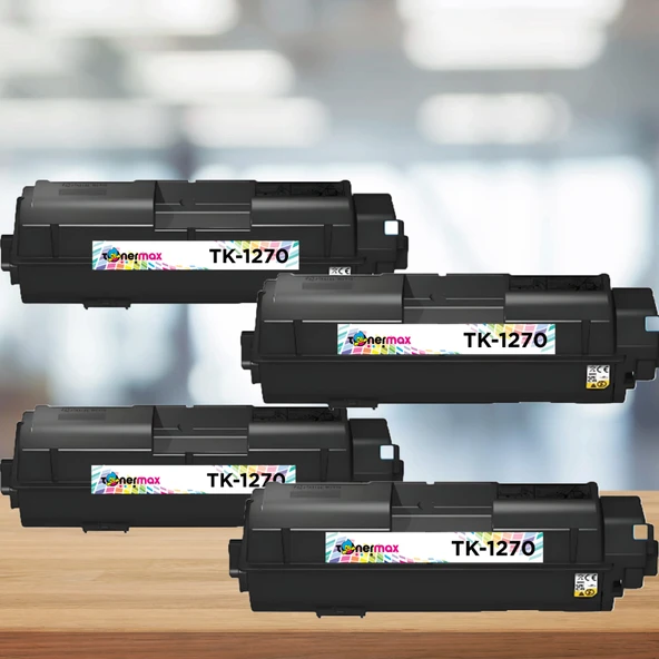 Kyocera 1T0C140NL0 TK-1270 Muadil Siyah Toner | 4'lü Avantaj Paket /ECOSYSMA4000x / ECOSYSMA4000fx / ECOSYSMA4000wifx ürün görseli 1