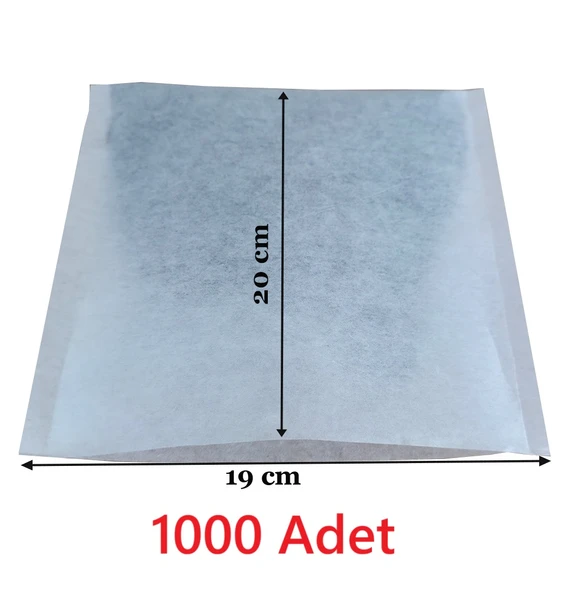 Çay Demleme Filtresi Boş Demlik Poşeti Büyük Endüstriyel Boy Kazan Galoşu Bonesi 19x20 cm 1000 Adet Ev Otel Cafe Horeca ürün görseli 1
