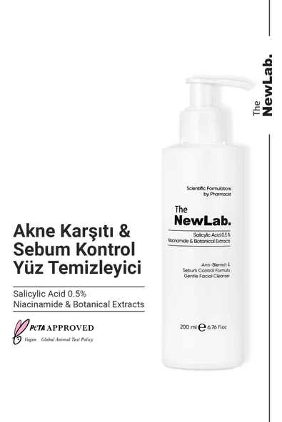 The New Lab Akne Karşıtı & Sebum Kontrol Yüz Temizleyici ürün görseli 1