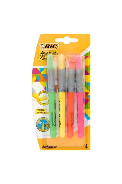 Bic Markıng Hıghlıghter Flex 4lü Blister 946041 ürün görseli 1