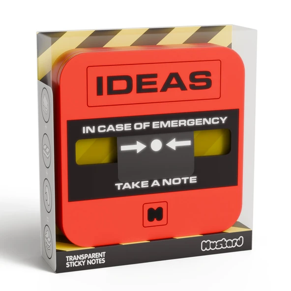 Mustard Emergency Şeffaf Yapışkanlı Not Kağıdı - Resim 3
