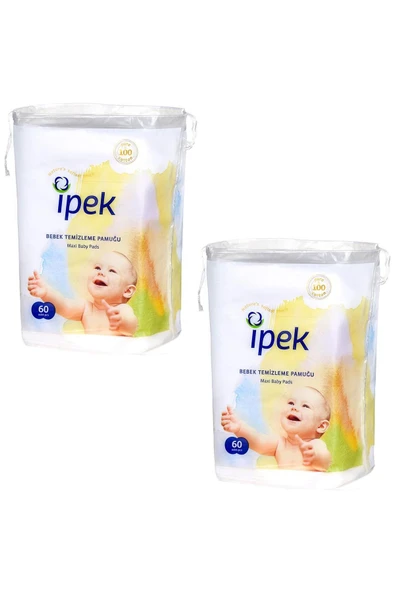 İpek Maxi 60 Lı Bebek Temizleme Pamuğu 2 Paket ürün görseli 1