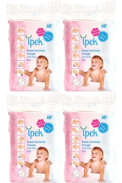 İpek Bebek Temizleme Pamuğu 60x4 (240 Adet) ürün görseli 1