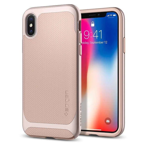 Spigen iPhone X ile Uyumlu Kılıf Neo Hybrid Pale Dogwood ürün görseli 1