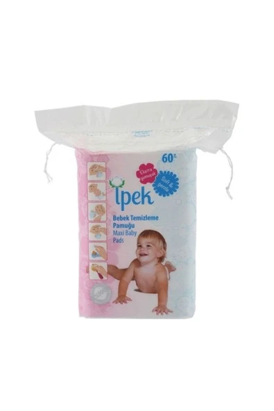 İpek 4'lü Bebek Temizleme Pamuğu 60'lı ürün görseli 1