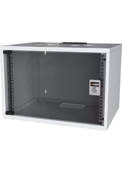 AGER 9U 510x400mm Duvar Tipi Beyaz Kabinet Demonte SOHO AG-SH09U5140B1-CBAA-B-D1 ürün görseli 1