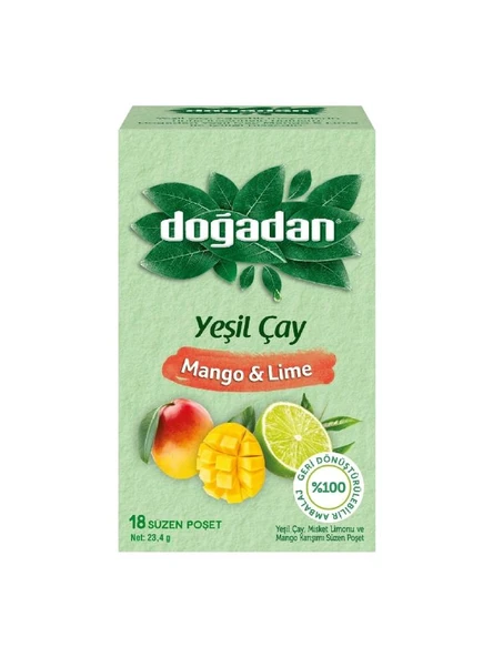 Doğadan Poşet Yeşil Çay Mango ve Lime 18'li ürün görseli 1