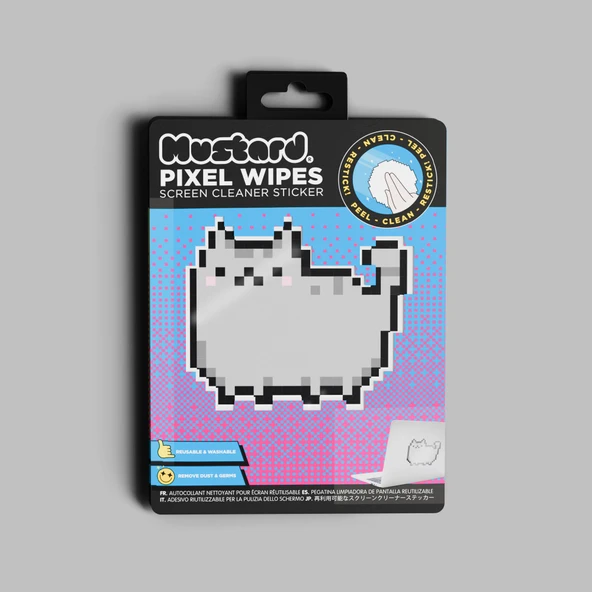 Mustard Cat Pixel Sicker Ekran Temizleyici ürün görseli 1