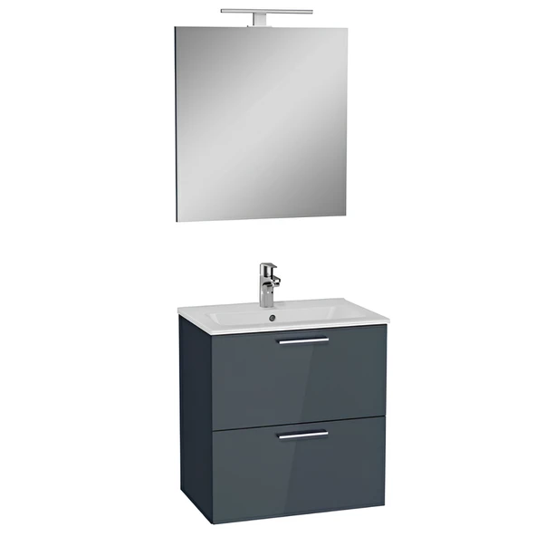 VitrA Mia 75102 Banyo Dolabı Seti Çekmeceli 60 cm Antrasit ürün görseli 1