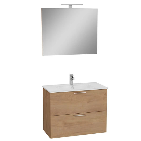 VitrA Mia 67093 Banyo Dolabı Seti Çekmeceli 80 cm Altın Meşe ürün görseli 1