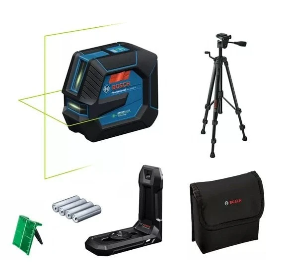 BOSCH GLL 20-22 G Yeşil Lazer Terazi Mıknatıslı ve Tripod Sehpalı Çapraz Çizgili ürün görseli 1