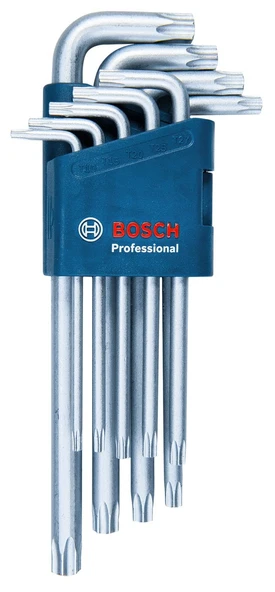 BOSCH Profesyonel Torx Alyan Anahtar Takımı 9 Parça (1600A01TH4) ürün görseli 1