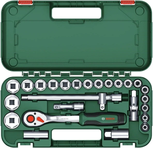 BOSCH 25 Parça 1/2'' Lokma Takımı (1600A02Z9F) ürün görseli 1