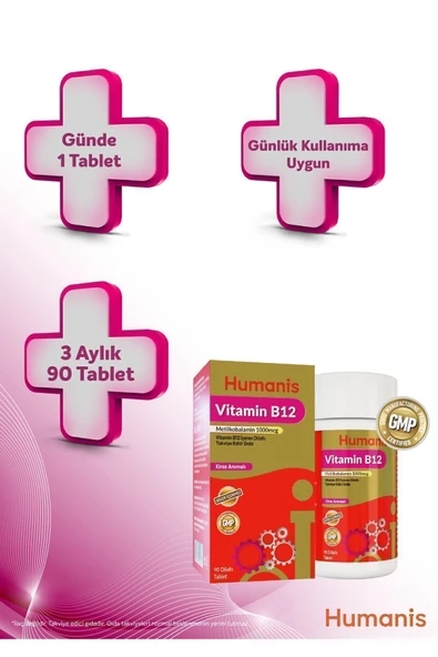 Humanis B12 Dilaltı 90 Tablet - Resim 5