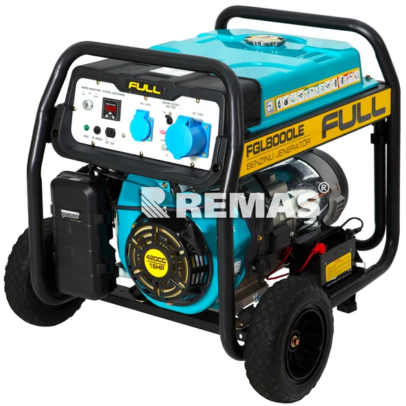 FULL FGL 8000 LE Otomatik 8.1 kVA Monofaze Benzinli Jeneratör ürün görseli 1