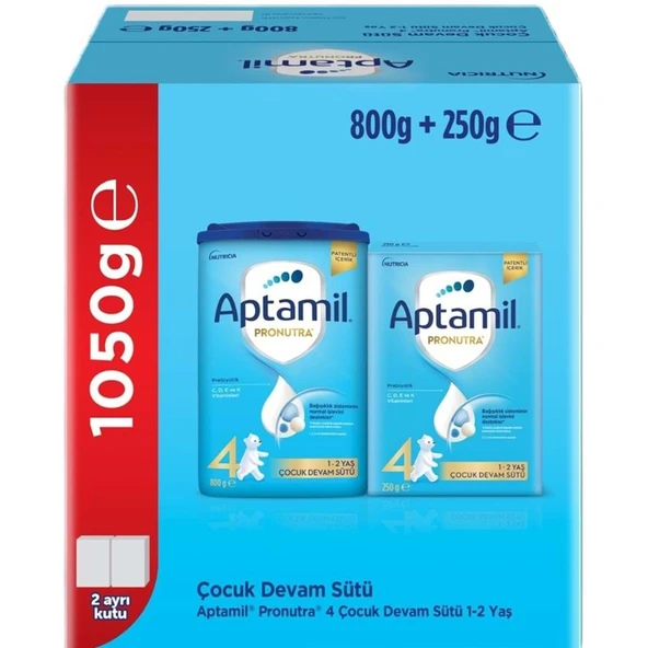 Nutrıcıa Aptamil Pronutra 1050GR (800+250GR) Devam Sütü No:4 (1 Yaş ve Üzeri) Avantaj Pk ürün görseli 1