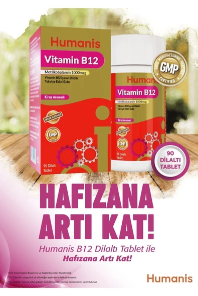 Humanis B12 Dilaltı 90 Tablet ürün görseli 1