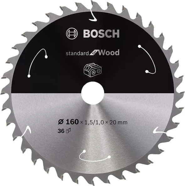 BOSCH 160x20x1,5 mm 36 Diş Ahşap Elmas Daire Testere Bıçağı ürün görseli 1