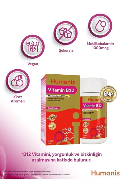 Humanis B12 Dilaltı 90 Tablet - Resim 4