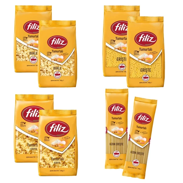 Filiz Yumurtalı Makarna 350 gr 8 li Karma Paket ürün görseli 1
