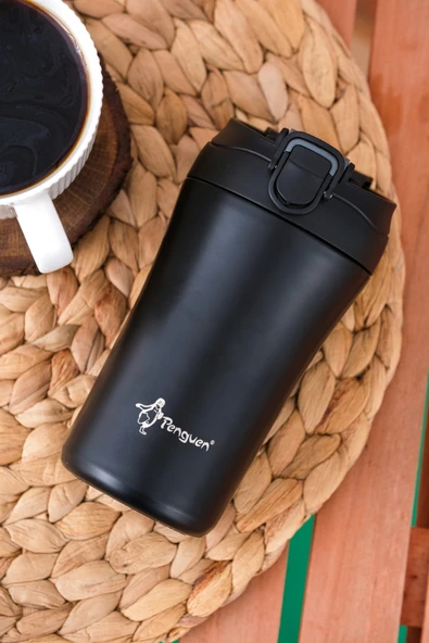 Termos Mug 400 ML - Paslanmaz Çelik, Pipetli ve Doğrudan İçme Kapaklı ürün görseli 1