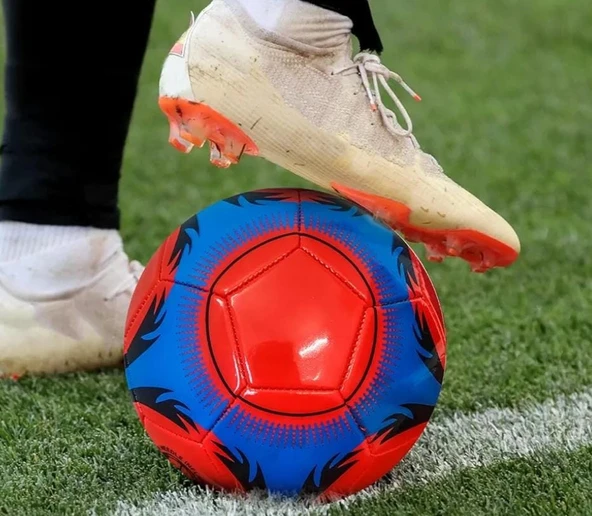 Parlak Futbol Topu Eğitim veya Maç Topu Dikişli Futbol Topu 5 Numara - Resim 3