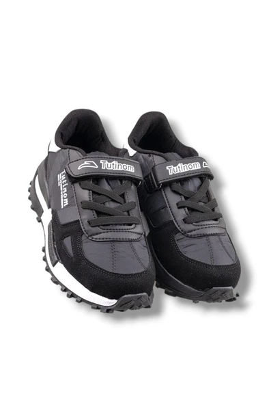 Tutinom 807-26 Anatomik Paraşüt Kumaş Çocuk Sneaker Siyah Beyaz 31-35 ürün görseli 1