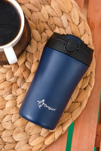 Termos Mug 400 ml - Paslanmaz Çelik, Pipetli ve Doğrudan İçme Kapaklı ürün görseli 1