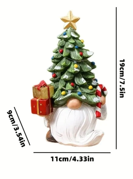 Kış Masası Noel Ağacı Süslemeleri İç Mekan Ev Dekorasyonu NOEL BABALI ÇAM AĞACI ürün görseli 1