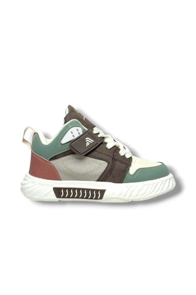 Alessio 537-26 Cilt Anatomik Filet Çocuk Sneaker Bej Kahve Yeşil 31-35 ürün görseli 1
