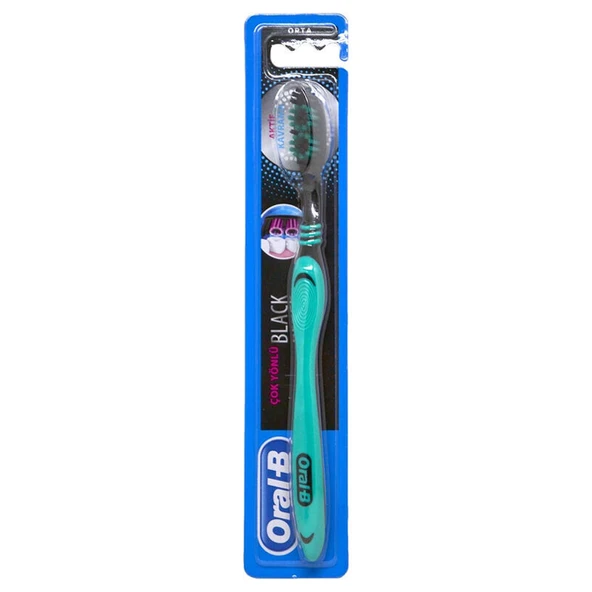 Oral-B Çok Yönlü Siyah Orta Diş Fırçası ürün görseli 1