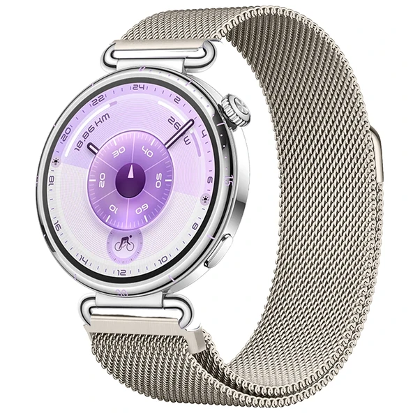 Huawei Watch GT6 41mm Uyumlu Manyetik Milanese Loop Metal Kordon  Starlight ürün görseli 1