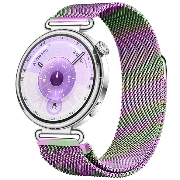 Huawei Watch GT6 41mm Uyumlu Manyetik Milanese Loop Metal Kordon  Rainbow ürün görseli 1