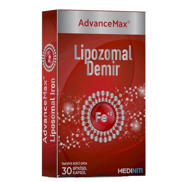 Mediniti AdvanceMax Lipozomal Demir 30 Bitkisel Kapsül ürün görseli 1