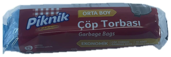 PİKNİK ÇÖP TORBASI ORTA BOY 55X60 15 Lİ - Resim 2