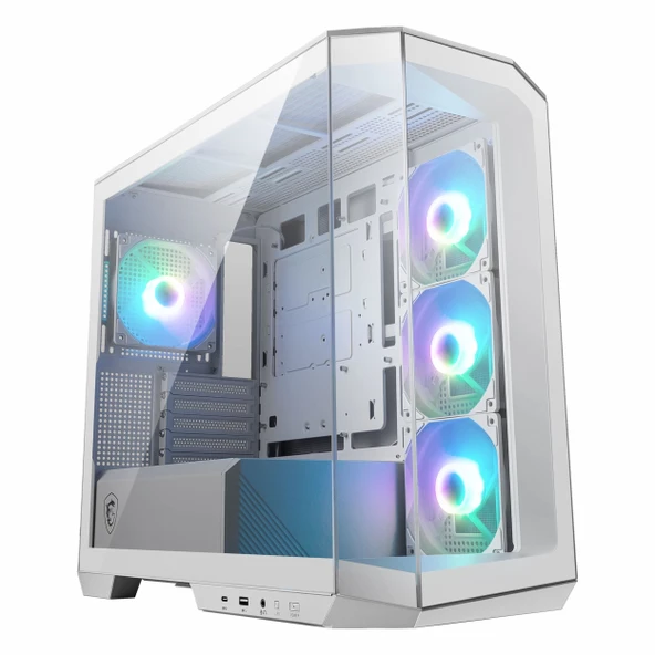 MSI MAG Pano M100R PZ USB 3.2 ARGB mATX Micro Tower Beyaz Kasa ürün görseli 1
