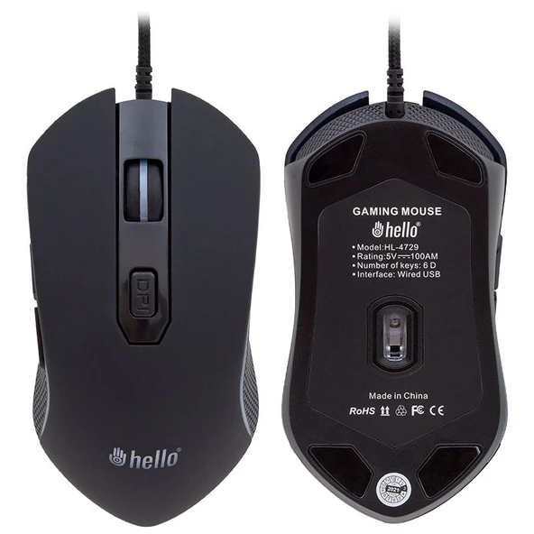 Hello HL-4729 Kablolu Oyuncu Gaming Mouse - Resim 3