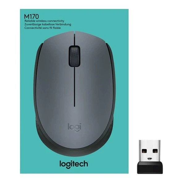 Logitech M170 USB Kablosuz Siyah Mouse - Resim 3