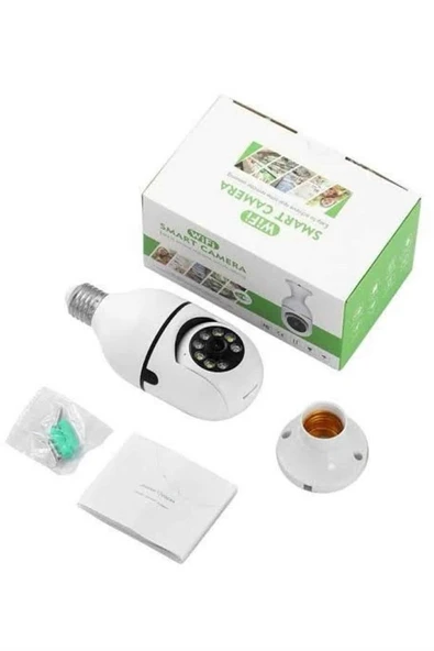 Ev Kamerası Wifi Kamerası Gece Görüşlü Akıllı Ampül Kamera ürün görseli 1