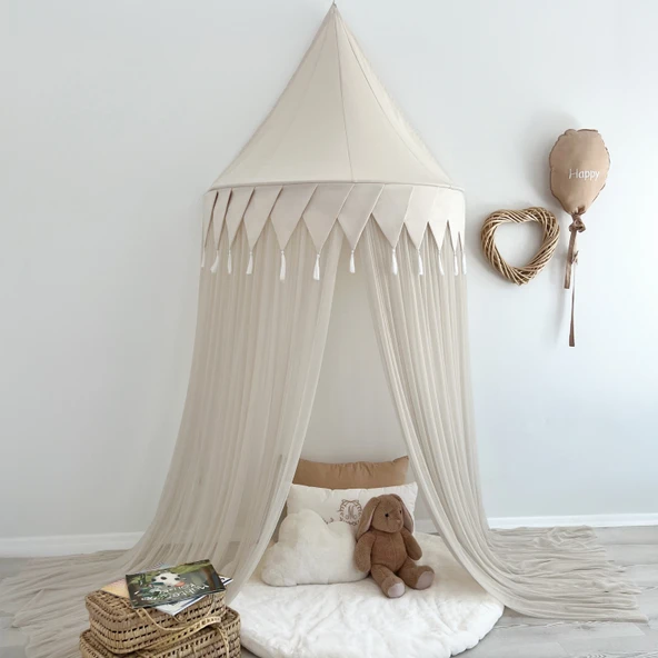 Pamuka Natural Beige Bayraklı 120 cm Duvar Tente ürün görseli 1