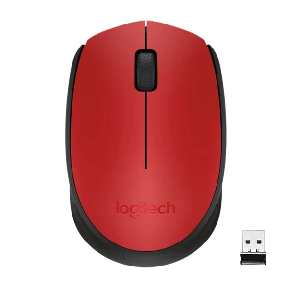 Logitech M171 USB Kırmızı Kablosuz Mouse ürün görseli 1