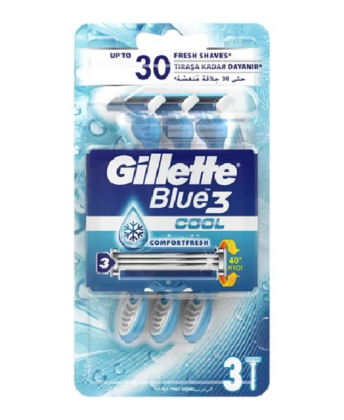 Gillette Blue3 Cool Kullan At Traş Bıçağı 3 Lü ürün görseli 1