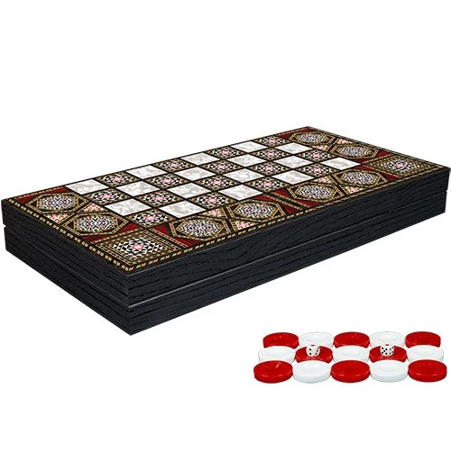 Klasik Sedef İşlemeli Tavla Model 1 - Resim 2