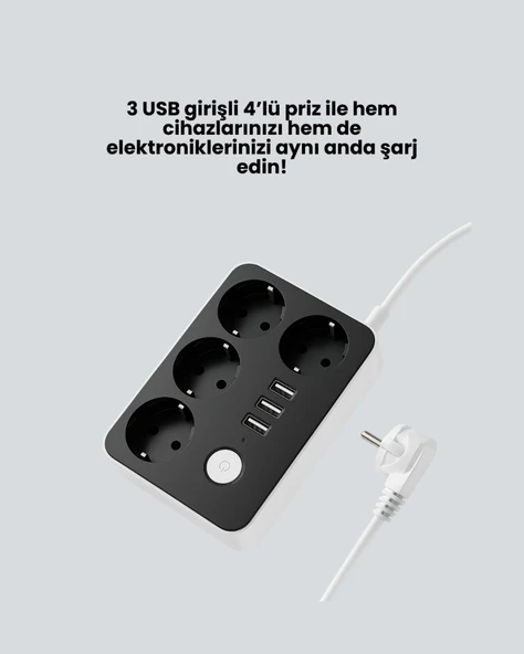 4’lü Priz U314 - Resim 2