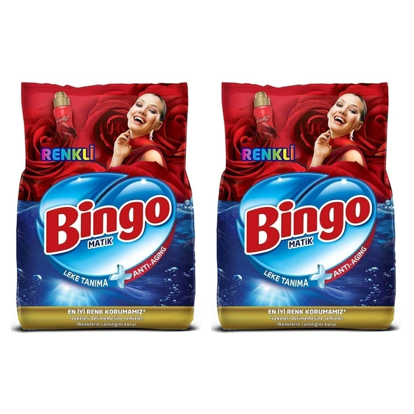 Bingo Matik Toz Çamaşır Deterjanı Renkli 4 Kg x 2 Adet ürün görseli 1