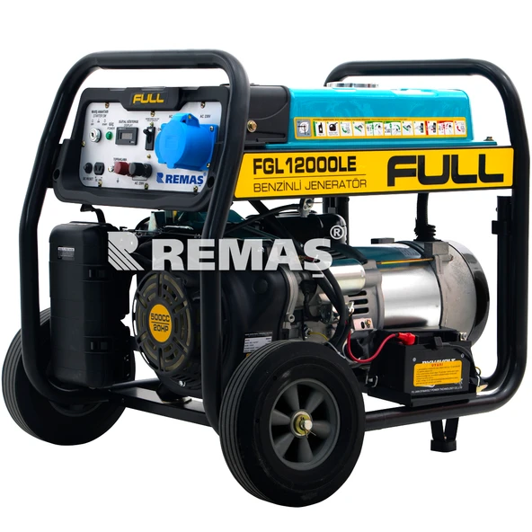 FULL FGL 12000 LE Marşlı 12 kVA Monofaze Benzinli Jeneratör ürün görseli 1