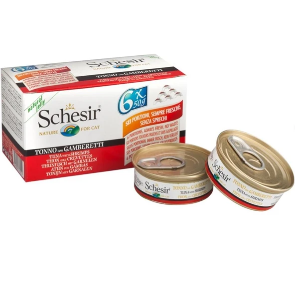 Schesir Ton Balıklı Karidesli Jöleli Kedi Konservesi 50 Gr 6 Al 5 Öde ürün görseli 1