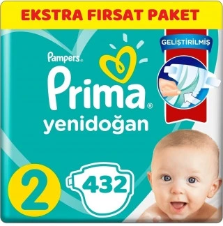 Prima Aktif Bebek Bezi 2 Numara 432 Adet ürün görseli 1