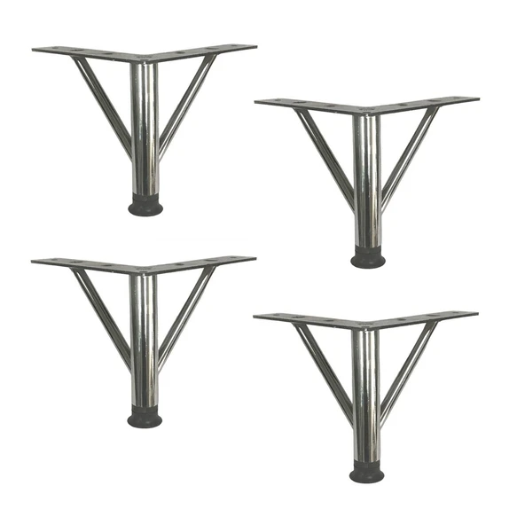 4 Adet Firkete Ayak Metal 25 cm Krom Mobilya Koltuk Ayağı ürün görseli 1
