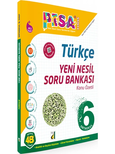 Damla Yayınevi Pisa Türkçe Yeni Nesil Soru Bankası - 6. Sınıf ürün görseli 1